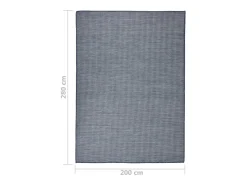 Clicnbuy Alfombra de exterior de tejido plano 200x280 cm Azul Discount