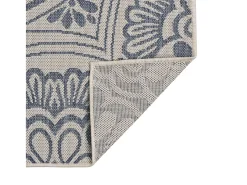 Clearance Clicnbuy Alfombra de exterior de tejido plano rayas es 140x200 cm Azul