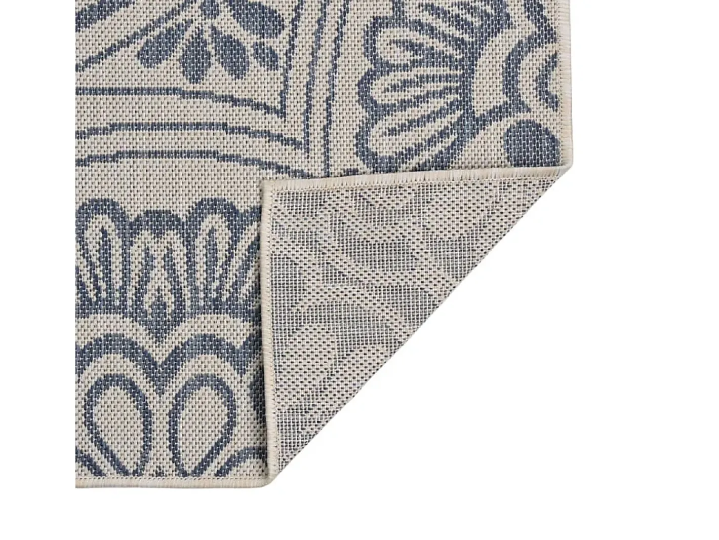 Clearance Clicnbuy Alfombra de exterior de tejido plano rayas es 140x200 cm Azul