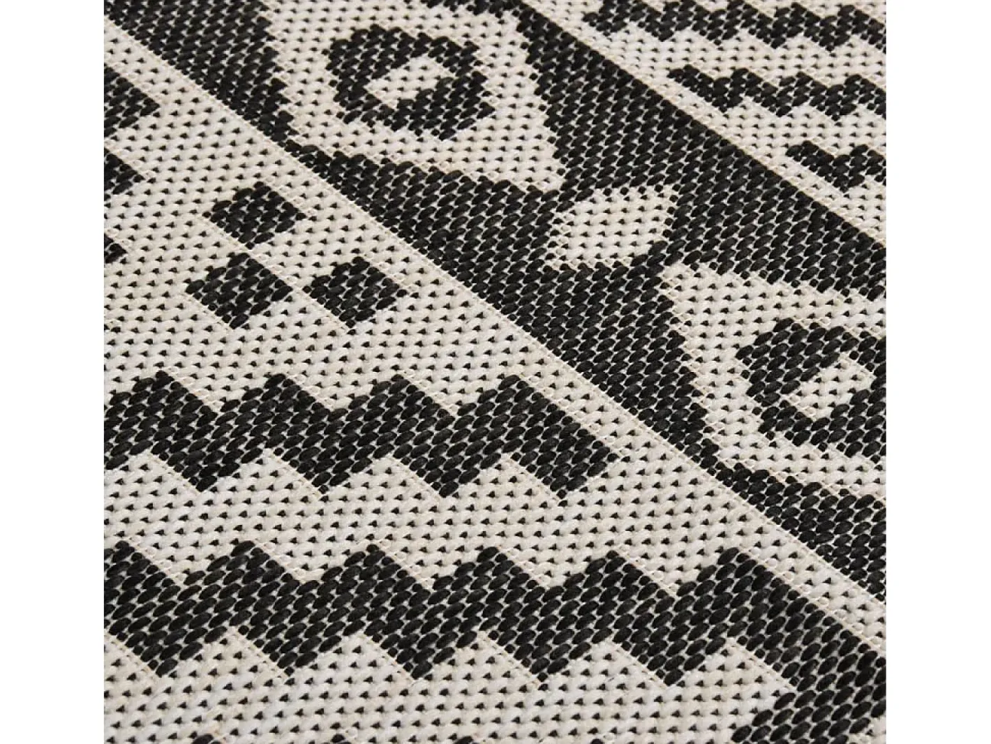 Best Alfombra de exterior de tejido plano 160x230 cm Rayas negras Negro