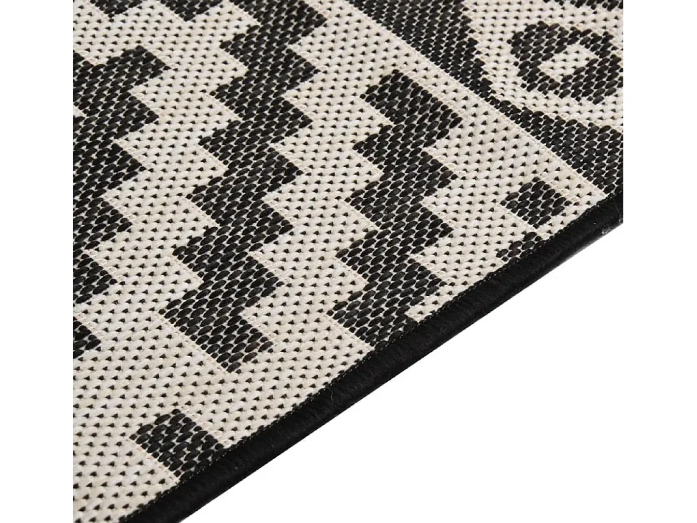 Best Alfombra de exterior de tejido plano 160x230 cm Rayas negras Negro