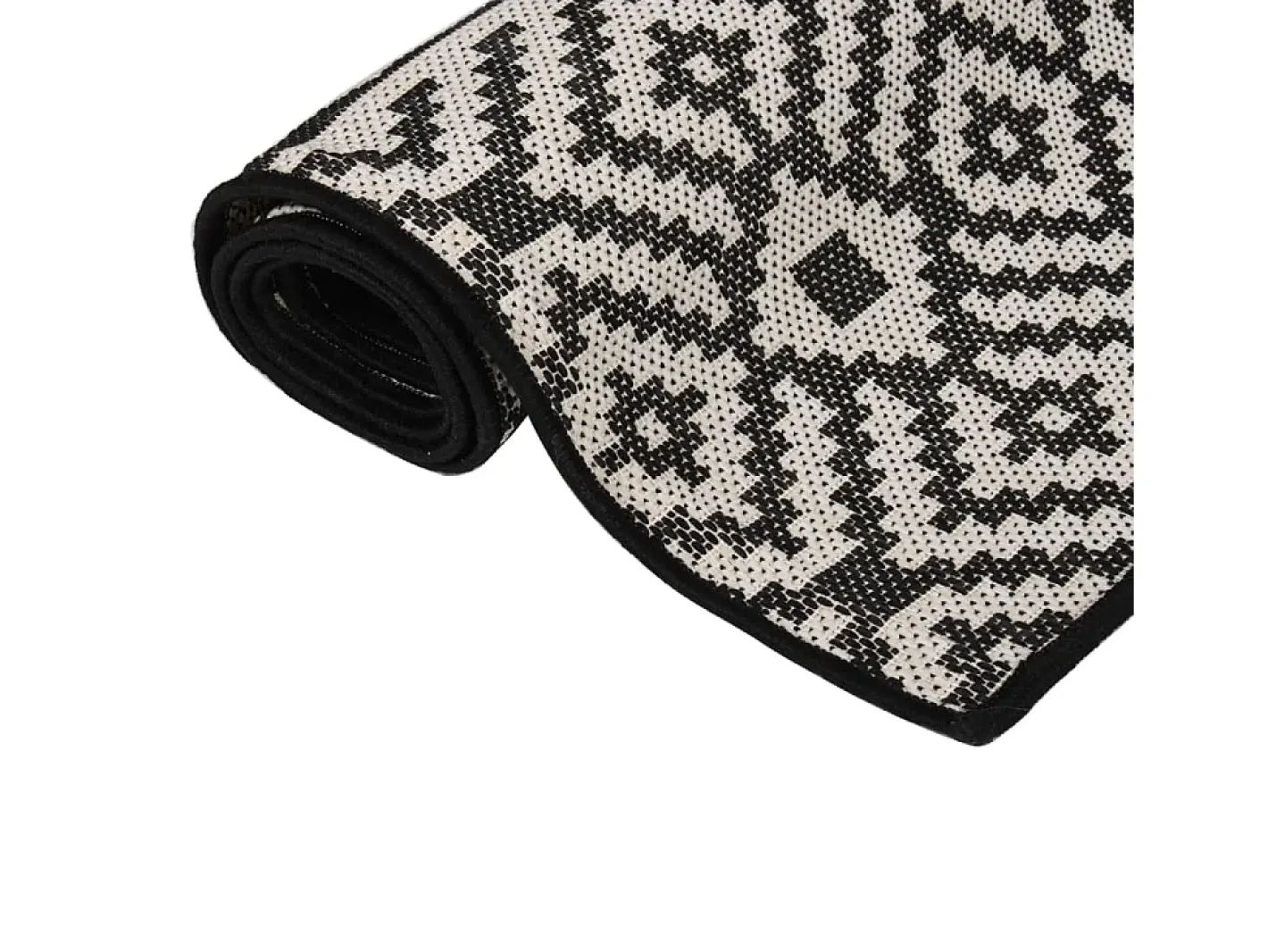 Best Alfombra de exterior de tejido plano 160x230 cm Rayas negras Negro