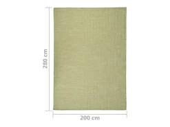 New Clicnbuy Alfombra de exterior de tejido plano 200x280 cm Verde