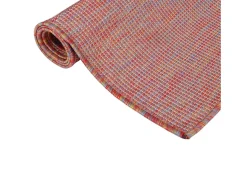 Alfombra De Salón-Alfombra de exterior de tejido plano 120x170 cm ES17541 Rojo