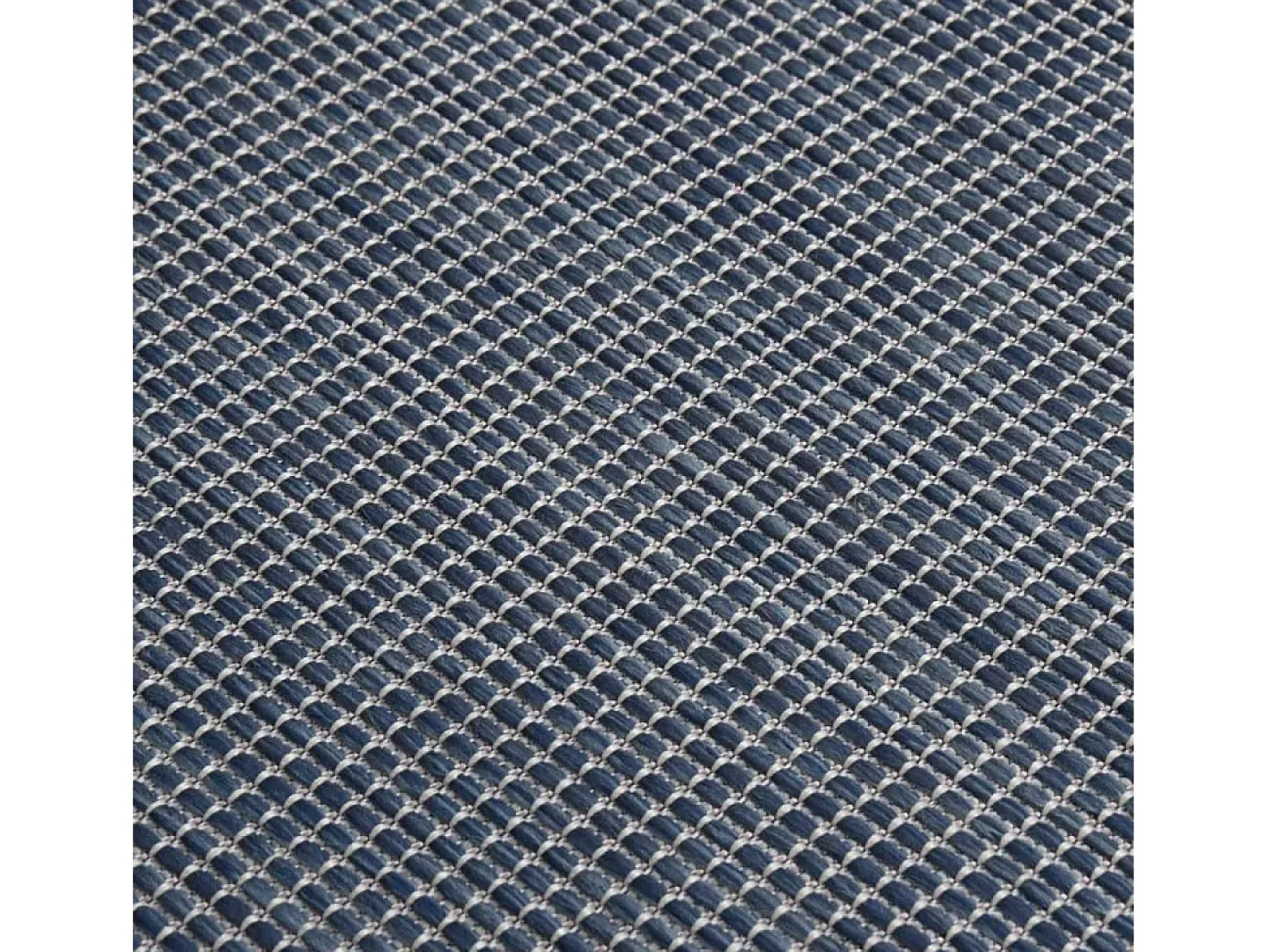 Alfombra de exterior de tejido plano 80x250 cm Azul