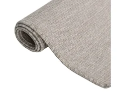 Alfombra De Salón-Alfombra de exterior de tejido plano gris taupe 200x280 cm ES84025 Topo