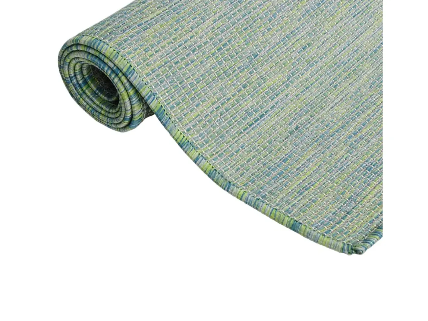 Alfombra de exterior de tejido plano turquesa 200x280 cm ES95634 Azul Clearance