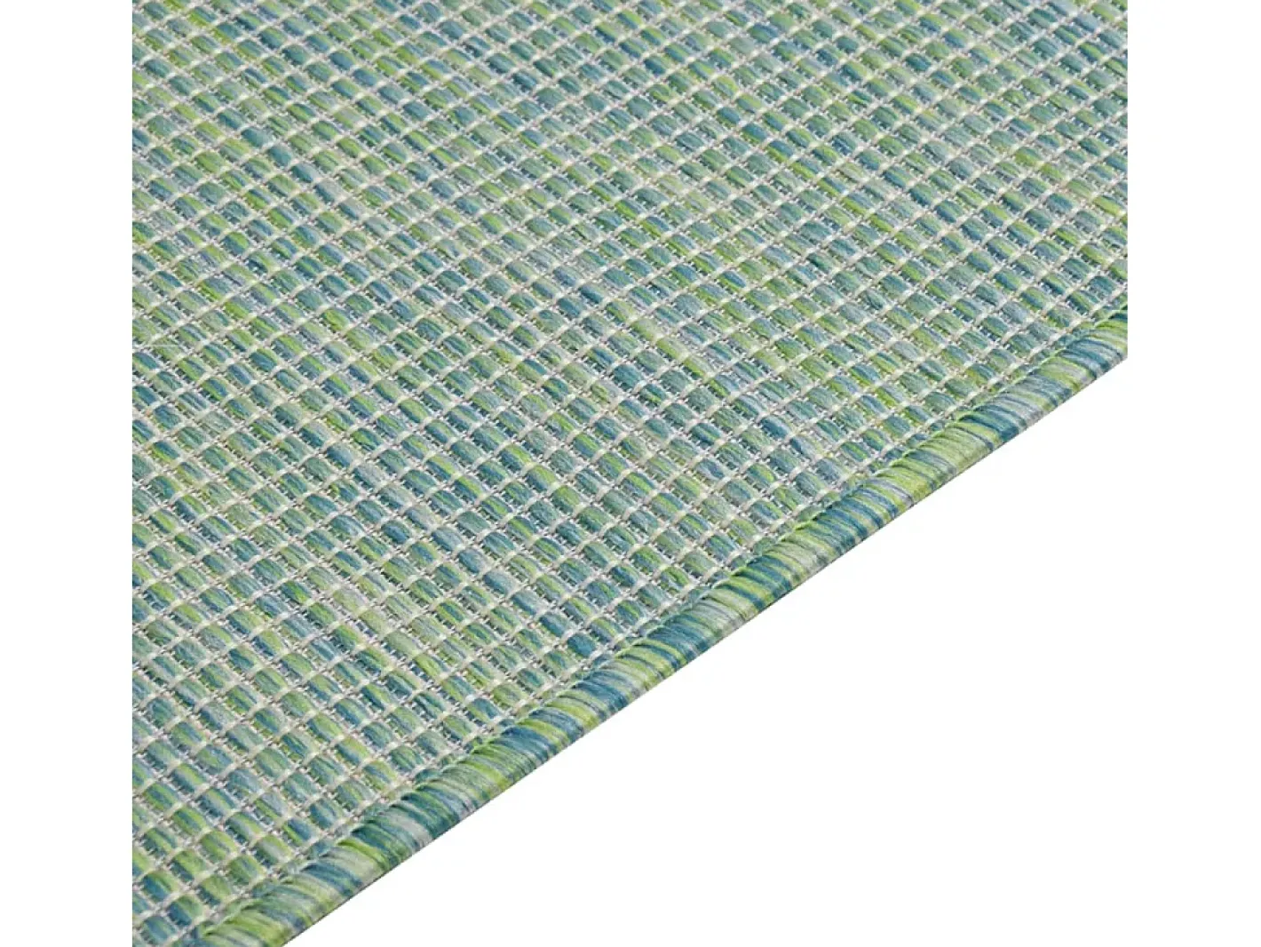 Alfombra de exterior de tejido plano turquesa 200x280 cm ES95634 Azul Clearance