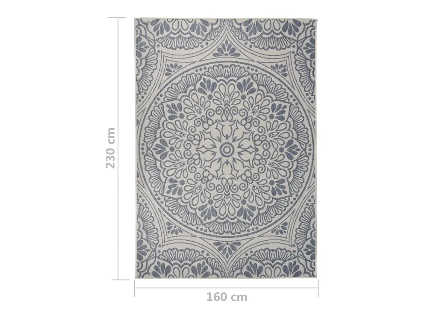 Alfombra de exterior de tejido plano 160x230 cm Estampado Azul New