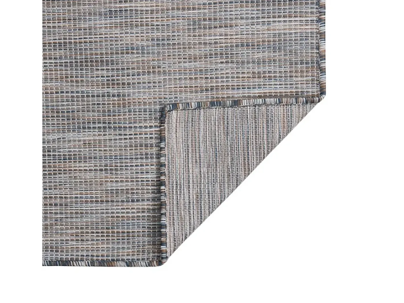 Best Clicnbuy Alfombra de exterior de tejido plano marrón y azul 120x170 cm Negro