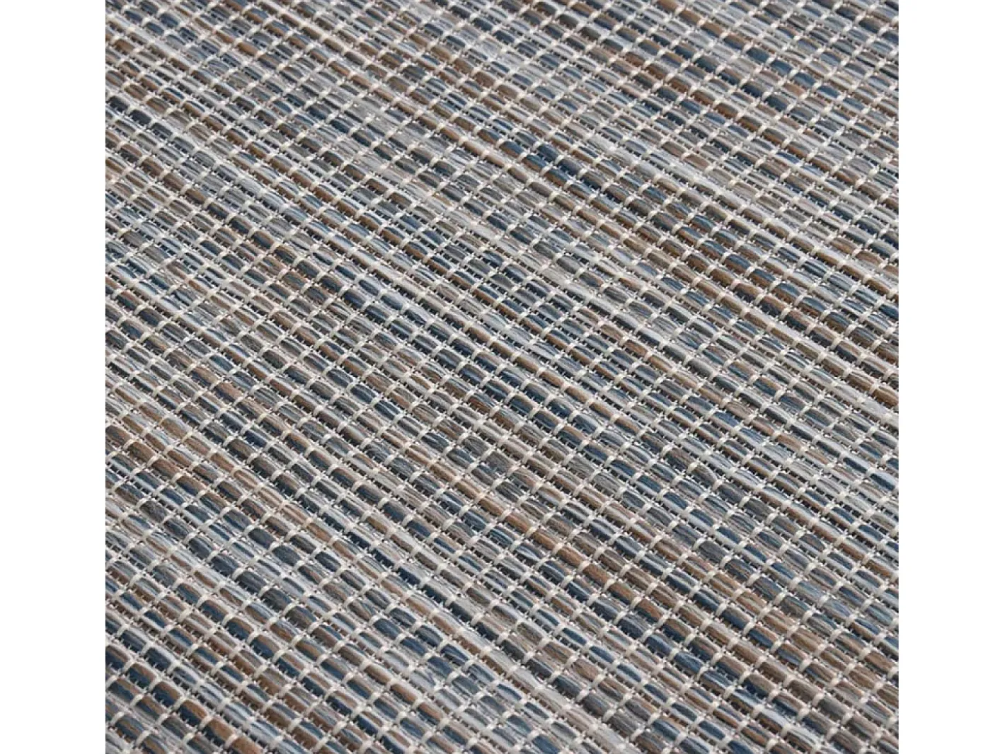 Best Clicnbuy Alfombra de exterior de tejido plano marrón y azul 120x170 cm Negro