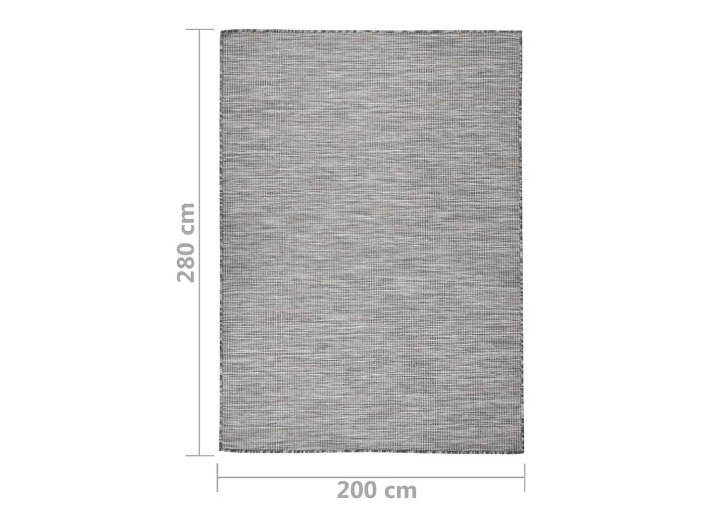 Alfombra De Cocina-Alfombra de exterior de tejido plano 200x280 cm Marrón y azul Negro