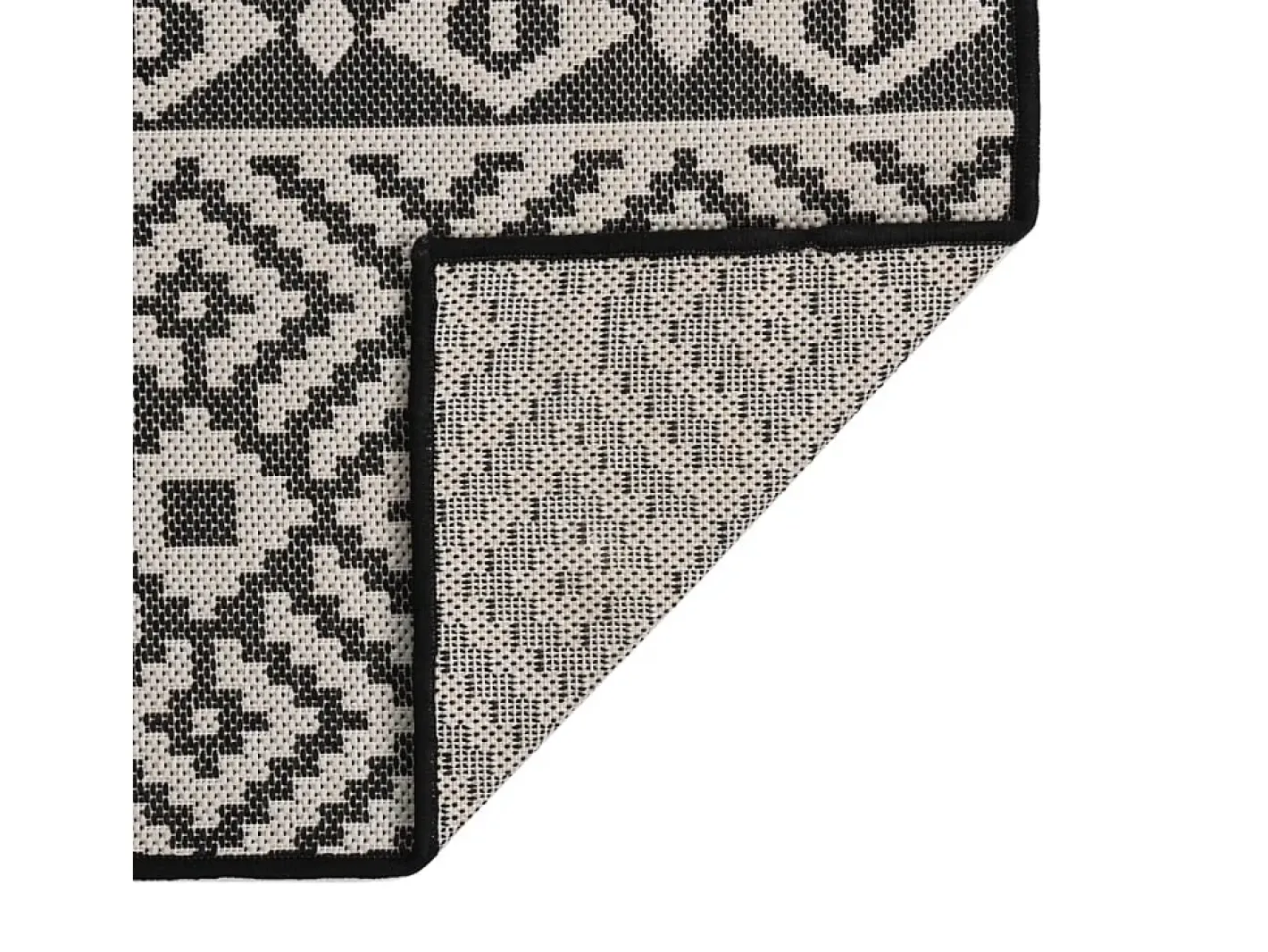Sale Clicnbuy Alfombra de exterior de tejido plano rayas negras 200x280 cm Negro