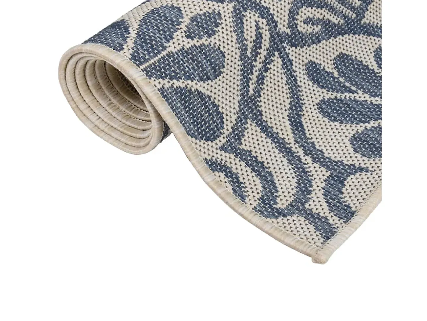 Clicnbuy Alfombra De Exterior-Alfombra de exterior de tejido plano rayas es 200x280 cm Azul