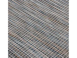 Online Clicnbuy Alfombra de exterior de tejido plano marrón y azul 80x250 cm Negro