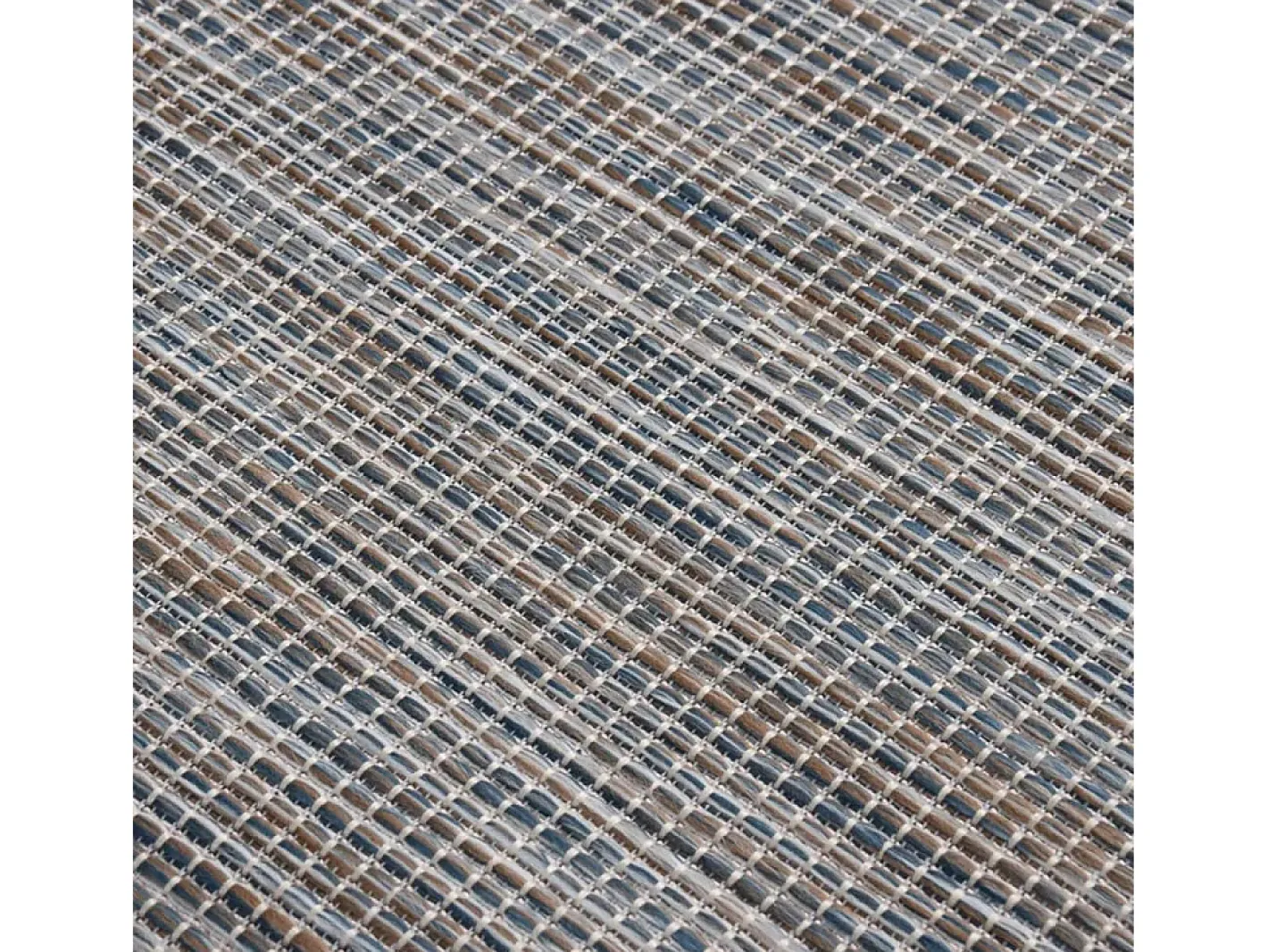 Online Clicnbuy Alfombra de exterior de tejido plano marrón y azul 80x250 cm Negro