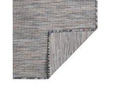Online Clicnbuy Alfombra de exterior de tejido plano marrón y azul 80x250 cm Negro