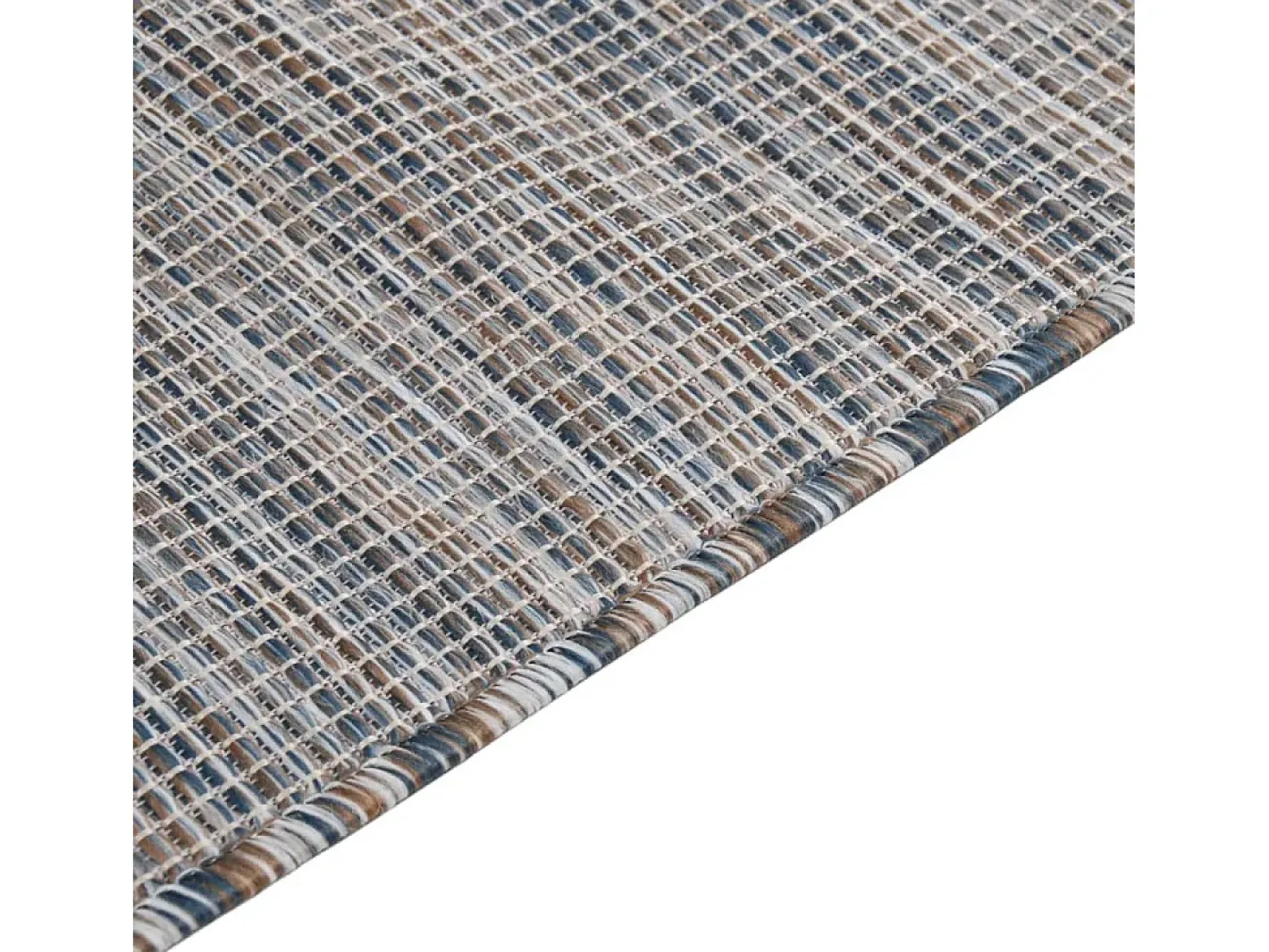Online Clicnbuy Alfombra de exterior de tejido plano marrón y azul 80x250 cm Negro