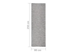 Online Clicnbuy Alfombra de exterior de tejido plano marrón y azul 80x250 cm Negro