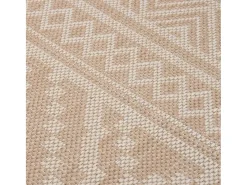 Alfombra De Cocina-Alfombra de exterior de tejido plano 160x230 cm Rayas marrones Marru00f3n