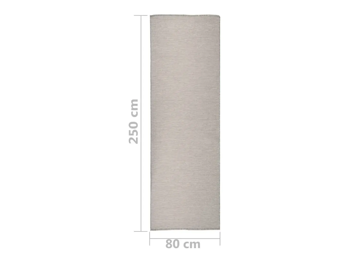 Outlet Clicnbuy Alfombra de exterior de tejido plano gris taupe 80x250 cm Topo