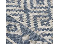 New Clicnbuy Alfombra de exterior de tejido plano rayas es 200x280 cm Azul
