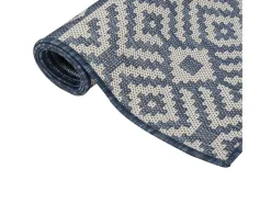 New Clicnbuy Alfombra de exterior de tejido plano rayas es 200x280 cm Azul