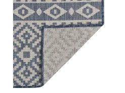 New Clicnbuy Alfombra de exterior de tejido plano rayas es 200x280 cm Azul