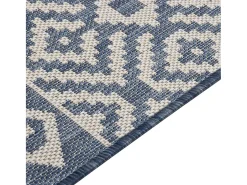 New Clicnbuy Alfombra de exterior de tejido plano rayas es 200x280 cm Azul