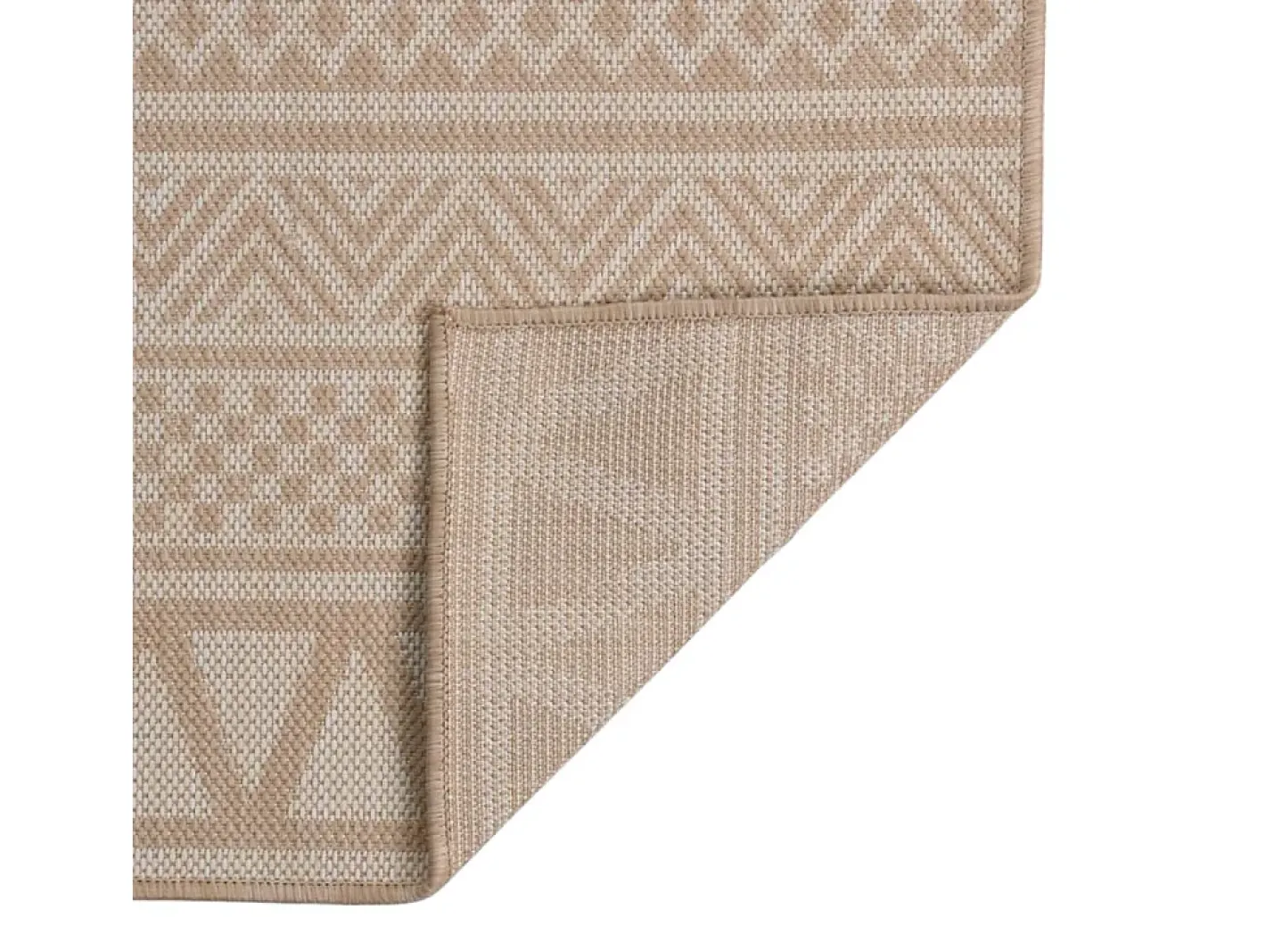 Clicnbuy Alfombra de exterior de tejido plano rayas marrones 120x170 cm Marru00f3n Hot