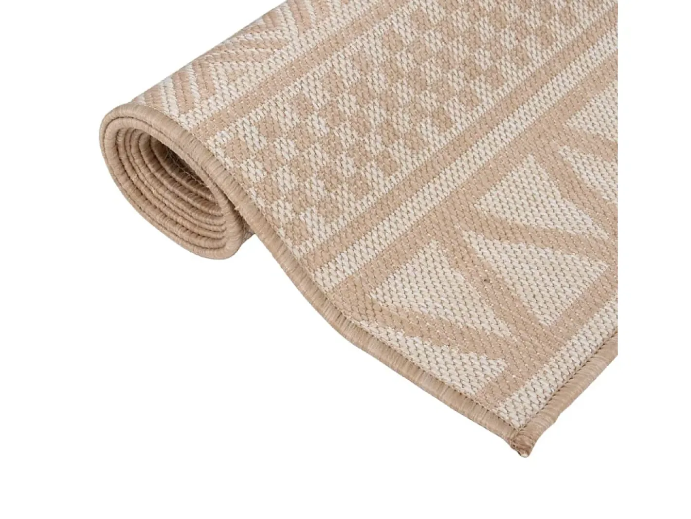 Clicnbuy Alfombra de exterior de tejido plano rayas marrones 120x170 cm Marru00f3n Hot