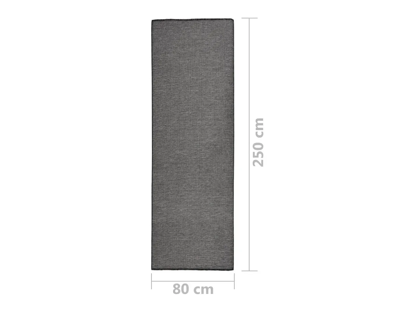 Clicnbuy Alfombra de exterior de tejido plano 80x250 cm Gris