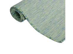 Alfombra De Salón-Alfombra de exterior de tejido plano turquesa 140x200 cm ES697827 Azul