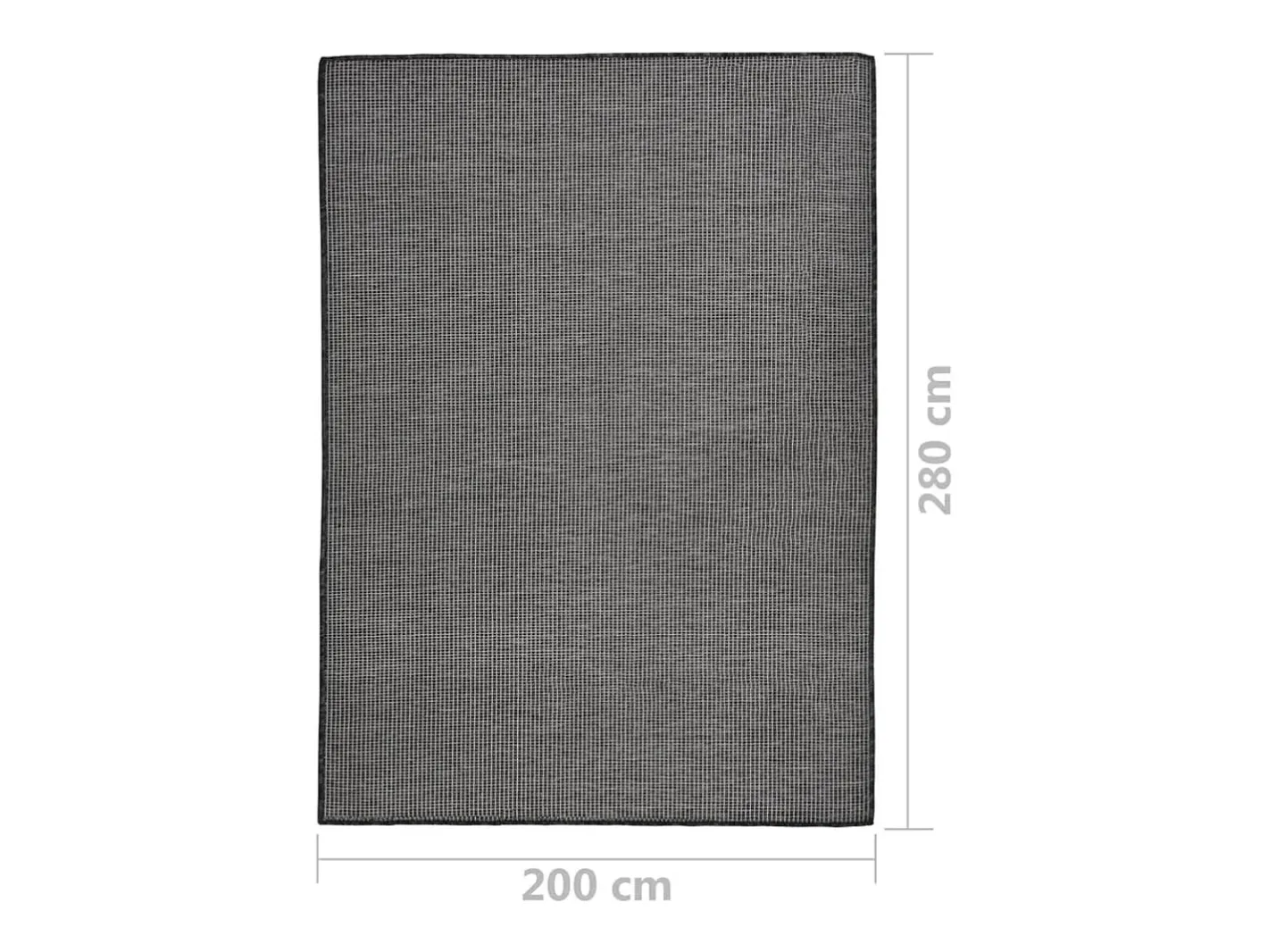 Clicnbuy Alfombra de exterior de tejido plano 200x280 cm Gris
