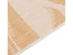 Online Clicnbuy Alfombra de exterior tejido plano estampado de hoja 80x250 cm Amarillo