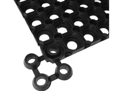 Alfombra de goma 16 mm 80x120 cm ES778191 Negro
