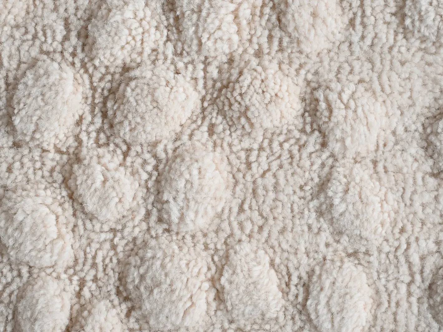 OZAIA Alfombra de lana 100% con relieve, tufted a mano, efecto guijarros, 200 x 290, , ORABEL Marfil Clearance