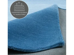 Alfombra De Salón-Alfombra de lana con degradado de color 140x200 cm Wool Comfort Azul