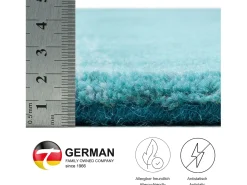 Alfombra De Salón-Alfombra de lana con degradado de color 190x290 cm Turquesa Wool Comfort Azul turquesa