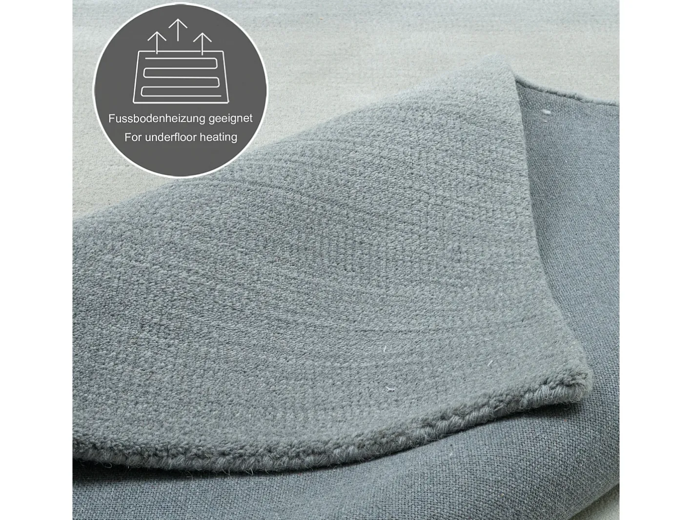 Alfombra de lana con degradado de color 140x200 cm Wool Comfort Gris Outlet
