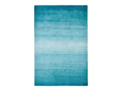 Alfombra De Salón-Alfombra de lana con degradado de color 160x230 cm Turquesa Wool Comfort Azul turquesa