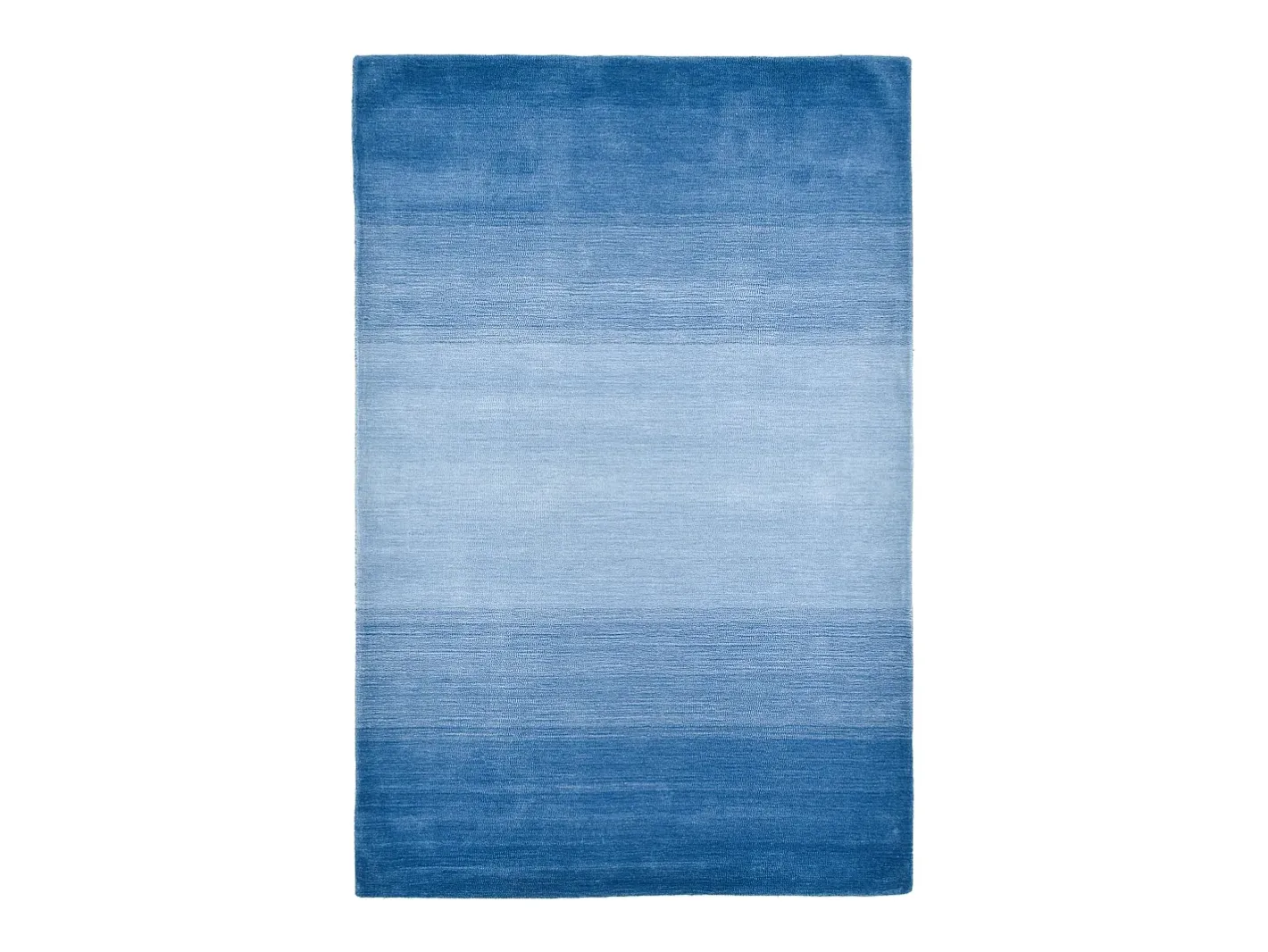 Alfombra De Salón-Alfombra de lana con degradado de color 70x140 cm Wool Comfort Azul