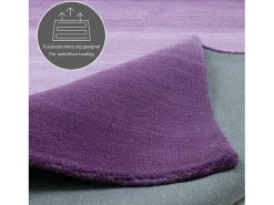 Alfombra De Salón-Alfombra de lana con degradado de color 70x140 cm Morado Wool Comfort Violeta