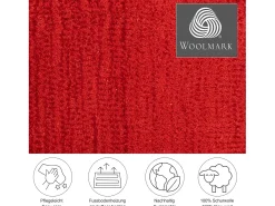 Alfombra De Salón-Alfombra de lana con degradado de color 90x160 cm Wool Comfort Rojo