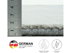 Alfombra De Salón-Alfombra de lana con degradado de color 70x140 cm Wool Comfort Gris