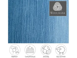 Clearance Alfombra de lana con degradado de color 190x290 cm Wool Comfort Azul