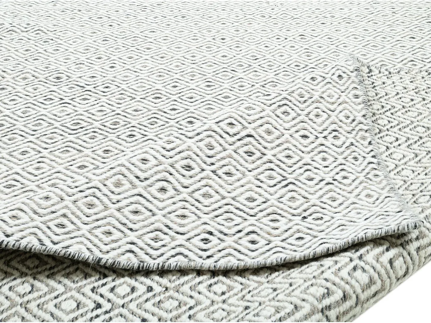 Alfombra De Salón-Alfombra de lana de estilo escandinavo 160x230 cm Gris natural Trondheim Beige