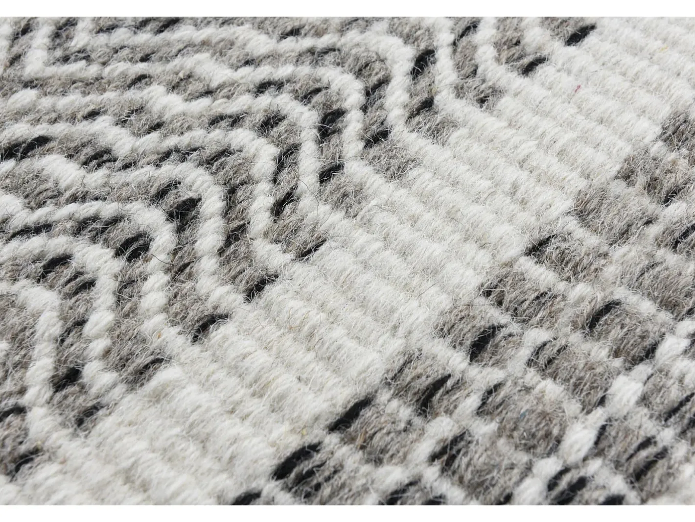 Alfombra De Salón-Alfombra de lana de estilo escandinavo 80x180 cm Gris natural Trondheim Beige