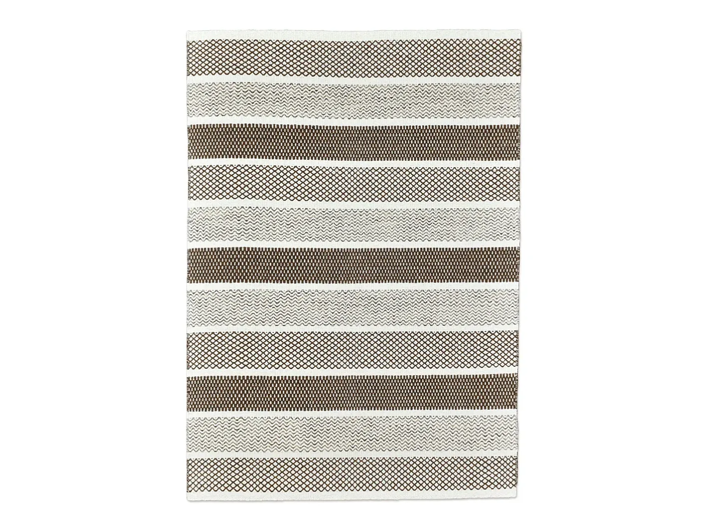 Alfombra de lana de estilo escandinavo 130x190 cm Gris natural Trondheim Beige New