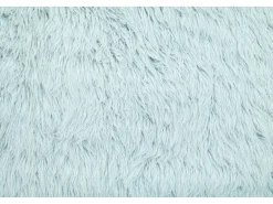 Alfombra De Salón-Alfombra de lana natural tejida a mano 80x160 cm claro Fluffy Azul